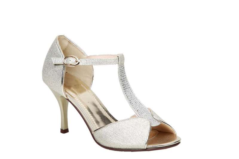 * Evening Heel * MISS BLACK - Ava Gold Sizes 3, 4, 5, 6, 7, 8