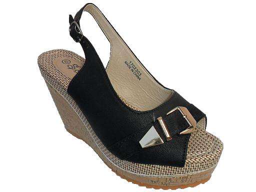 Ladies Black Wedges - Sizes 4, 5, 7