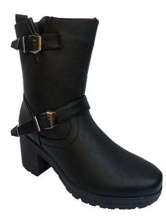 * Ladies Ankle Boots * with Buckles - Sizes 3,4,5,6,7