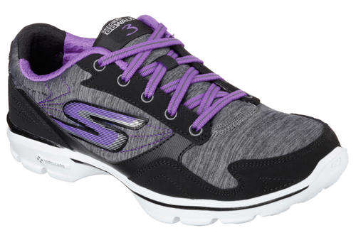 Original Skechers - Go Walk 3 Compete Black/Purple - Size 3