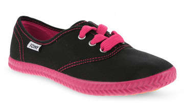 Genuine TOMY TAKKIES - Neon Black/Pink - Size 7