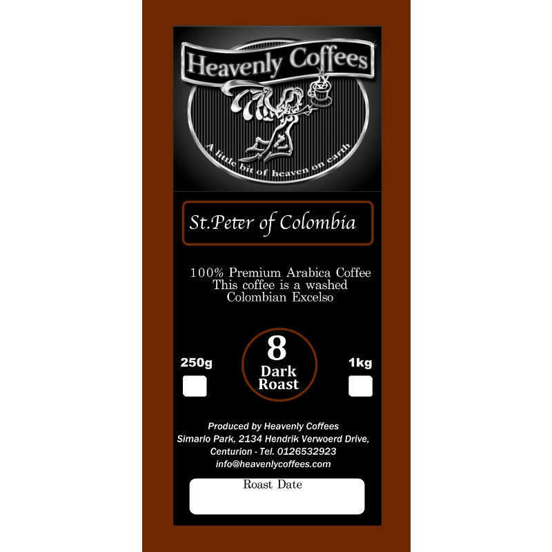 St Peter of Columbia Dark Roast - 250g Plunger Ground