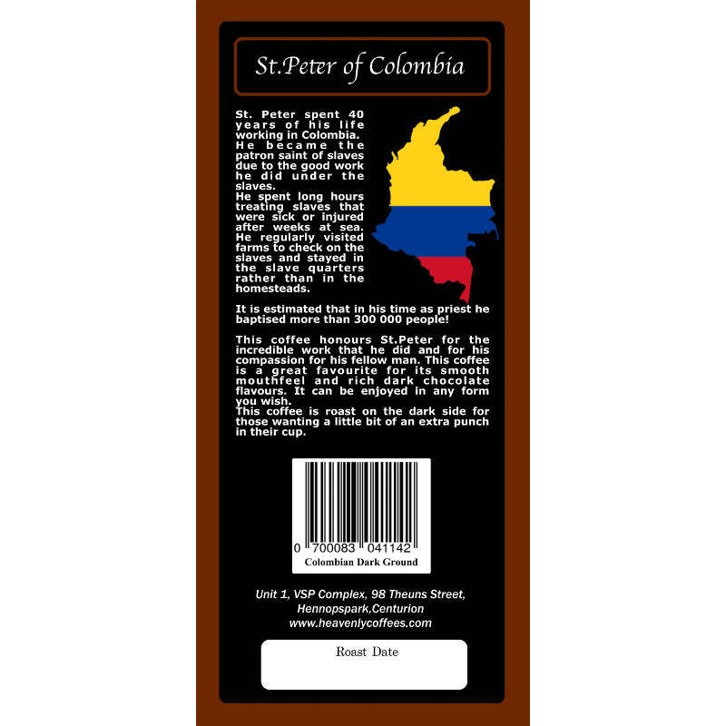 St Peter of Columbia Dark Roast - 250g Plunger Ground