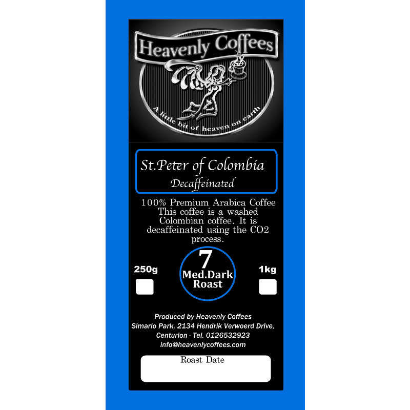 St Peter of Columbia Decaf - 1kg Coffee Beans