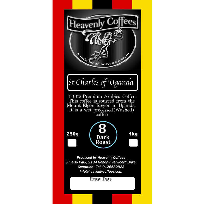 St Charles of Uganda Dark Roast - 250g Plunger Ground