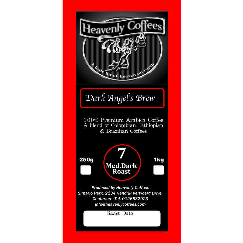Dark Angel`s Brew Medium Dark Roast - 1kg Filter Ground
