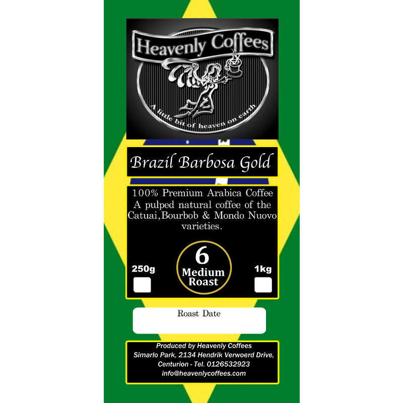 Brazilian Gold Medium Roast Coffee - 1kg Beans
