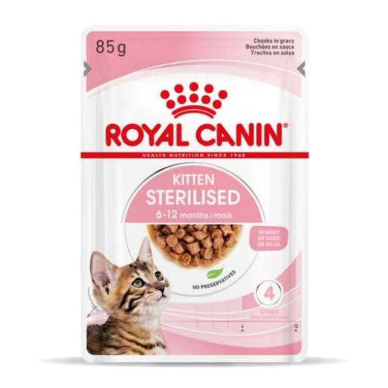 Royal Canin Kitten Sterilised Pouches - 12x85g