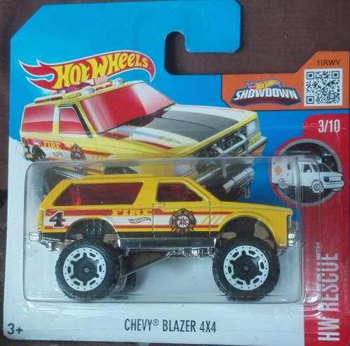 Diecast Hotwheels Chevy Blazer (yellow)
