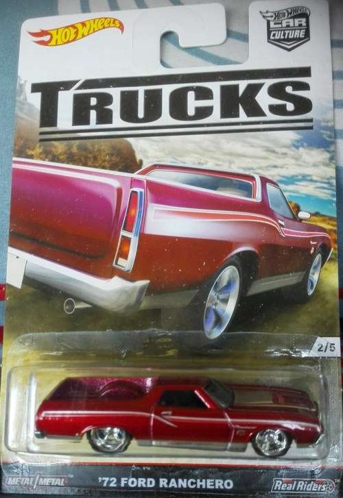 Diecast Hotwheels Car Culture Trucks '72 Ford Ranchero Real Rider
