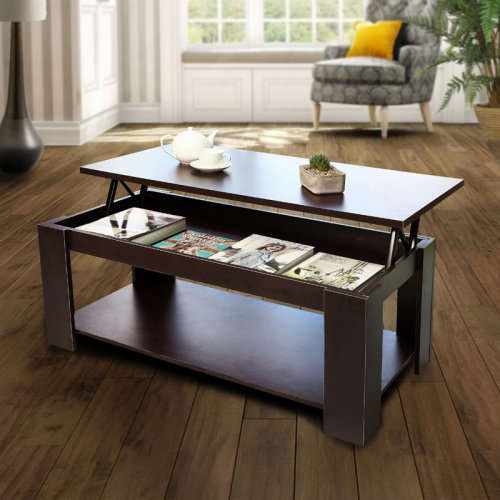 Hazlo Lift Top Coffee Table (Modern design) - Walnut