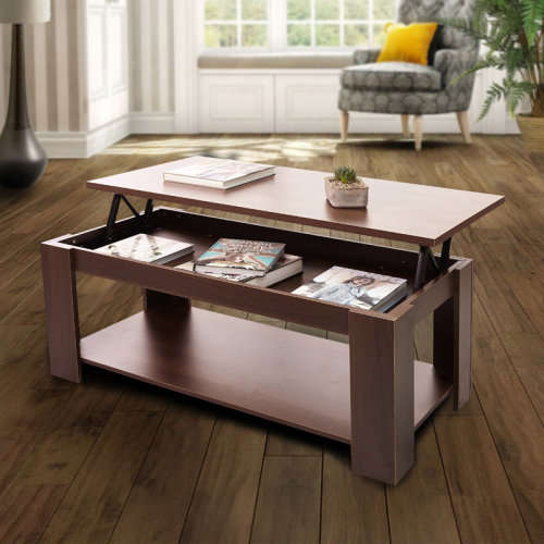 Hazlo Lift Top Coffee Table (Modern design) - Walnut