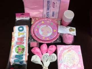 Full House Baby Shower Sets For 10 Guests - It's a girl!