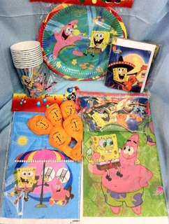 120 Pieces Super Sized Spongebob Party Packs For 10 Kids! No Need to Shop Around Any More~