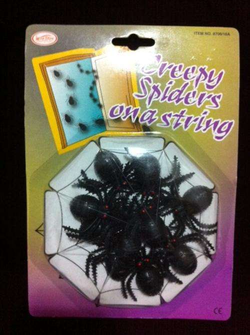 Spiders on a string