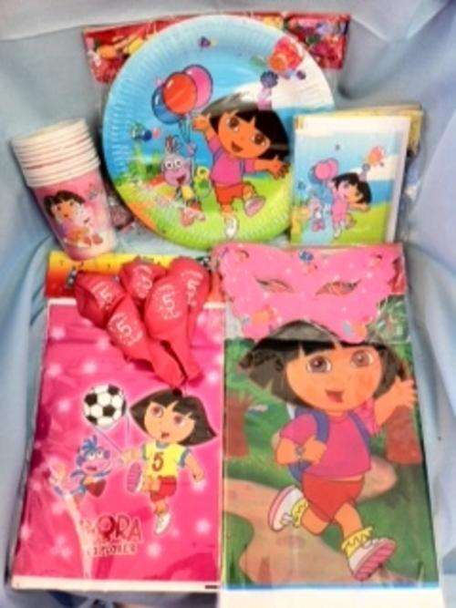 120 pcs Super Size Dora Party Pack for 10 Kids! No more shopping around~