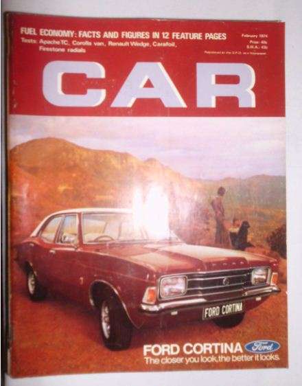 CAR MAGAZINE- FEBRUARY 1974 -VINTAGE CARS