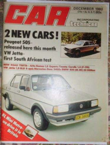 CAR MAGAZINE DECEMBER 1980  -VINTAGE CARS