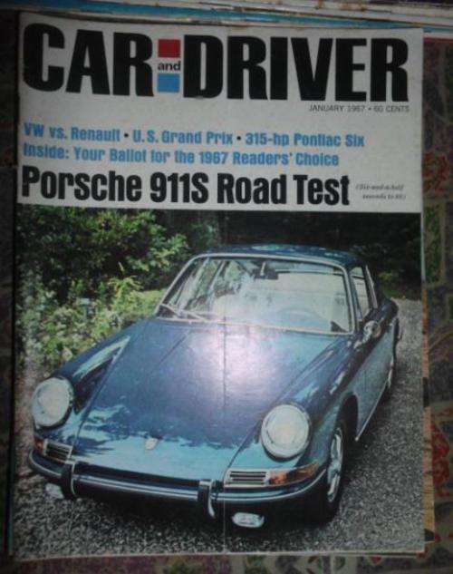CAR AND DRIVER MAGAZINE JANUARY 1967  -VINTAGE CARS
