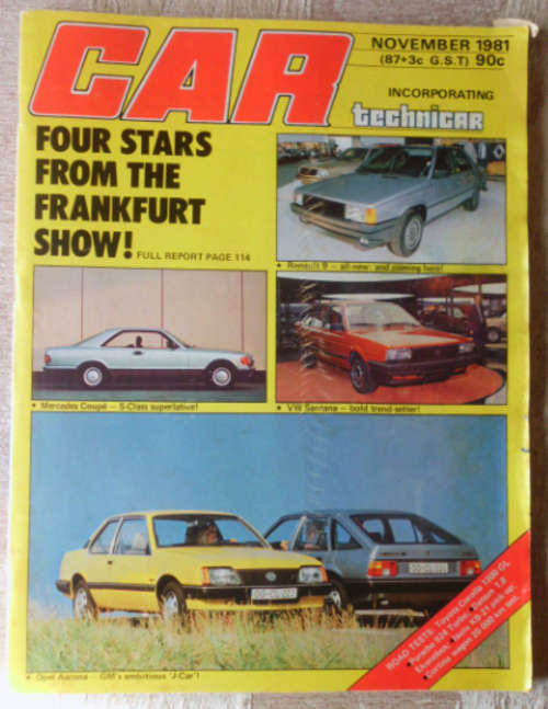CAR MAGAZINE NOVEMBER 1981 -VINTAGE CARS