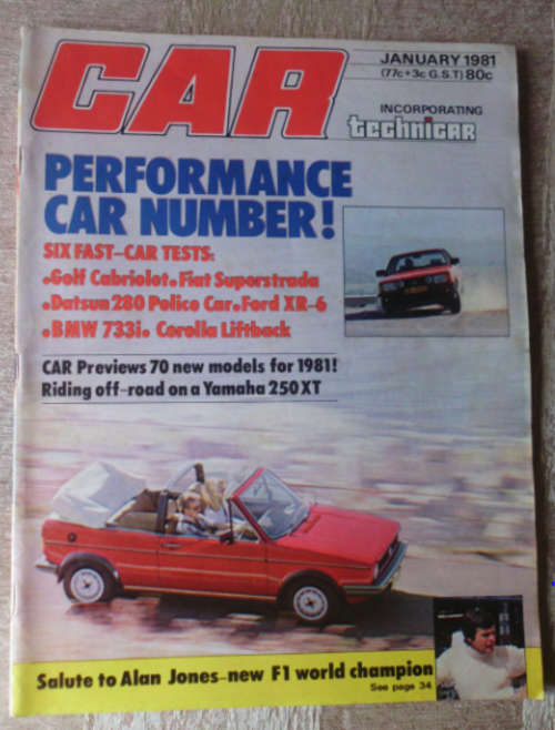 CAR MAGAZINE JANUARY 1981 -VINTAGE CARS