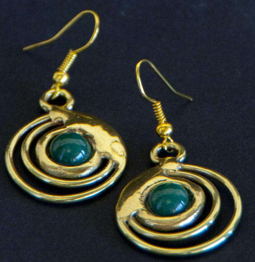 GREEN JADE GEMSTONE EARRINGS