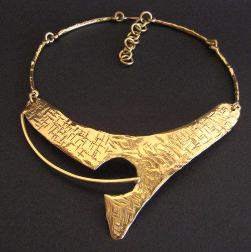BOLD BRASS NECKLACE: EGYPTIAN DESIGN