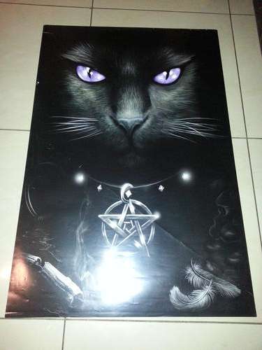 MYSTIC CAT WITH PENTAGRAM. POSTER BY PYRAMID.