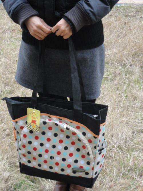 STYLISH BABY DIAPER BAG, Red dots  - BRAND NEW!!
