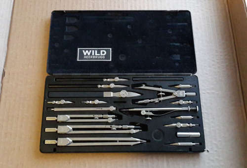 Wild Heerbrugg Drawing/Compass Set, Swiss Made