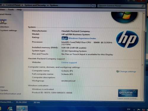 HP RP5700 Business System PC (tower only)