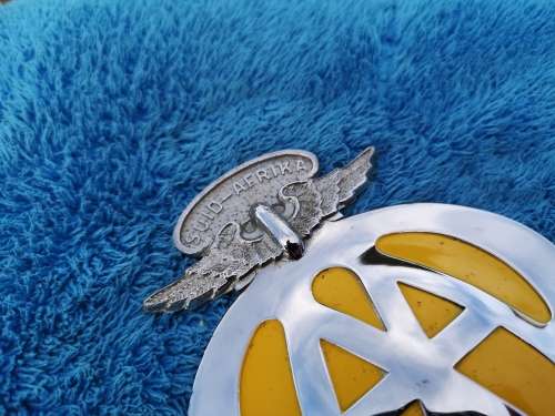 Vintage AA chrome badge