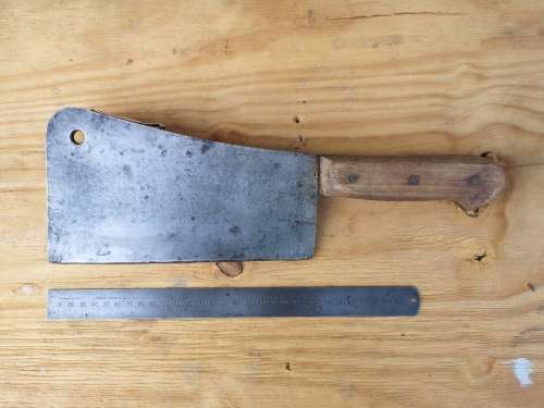 Vintage Angesa Italy meat cleaver
