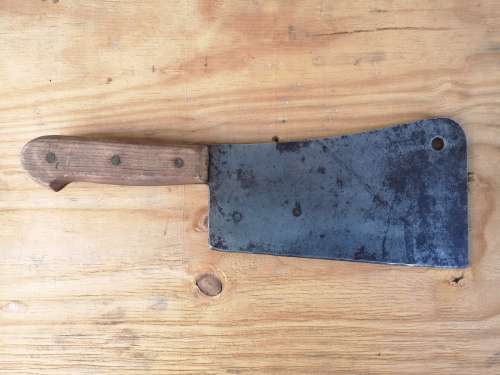 Vintage Angesa Italy meat cleaver