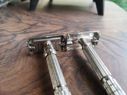 Two vintage Gillette safety razors