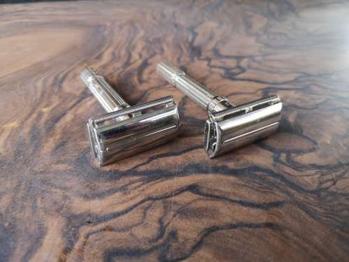 Two vintage Gillette safety razors