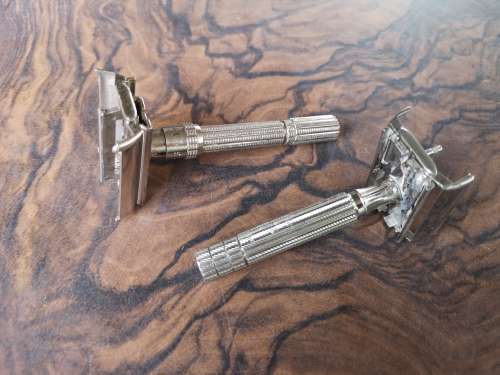 Two vintage Gillette safety razors