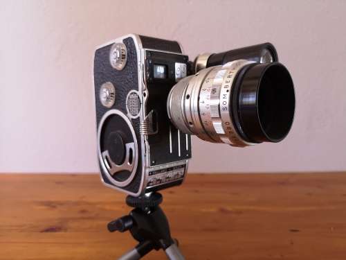 Paillard Bolex C8 cine camera with accessories