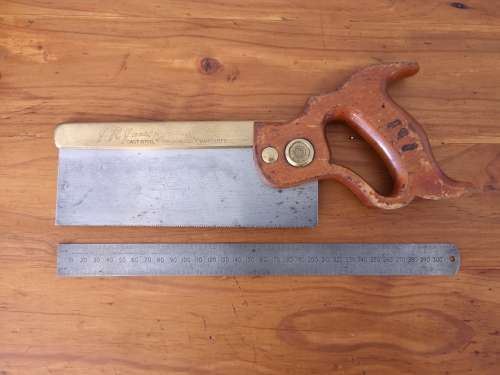Rare Disston USA 16tpi 8 inch crosscut brass back saw