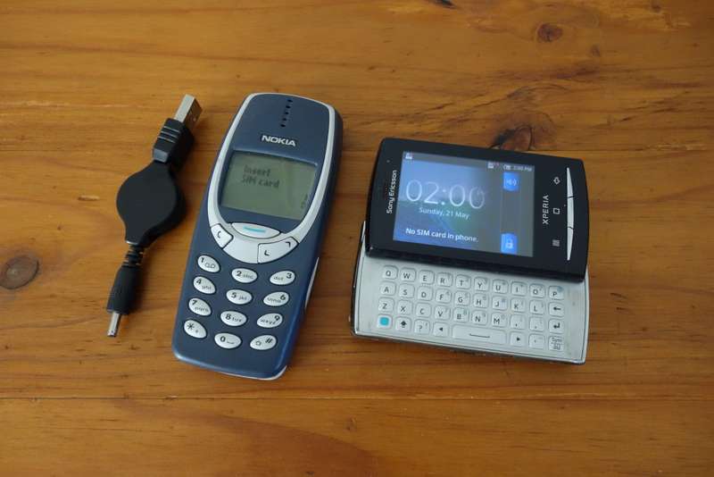 Two old cellphones