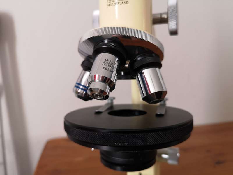 Vintage Swiss-made Wild Heerbrugg field microscope