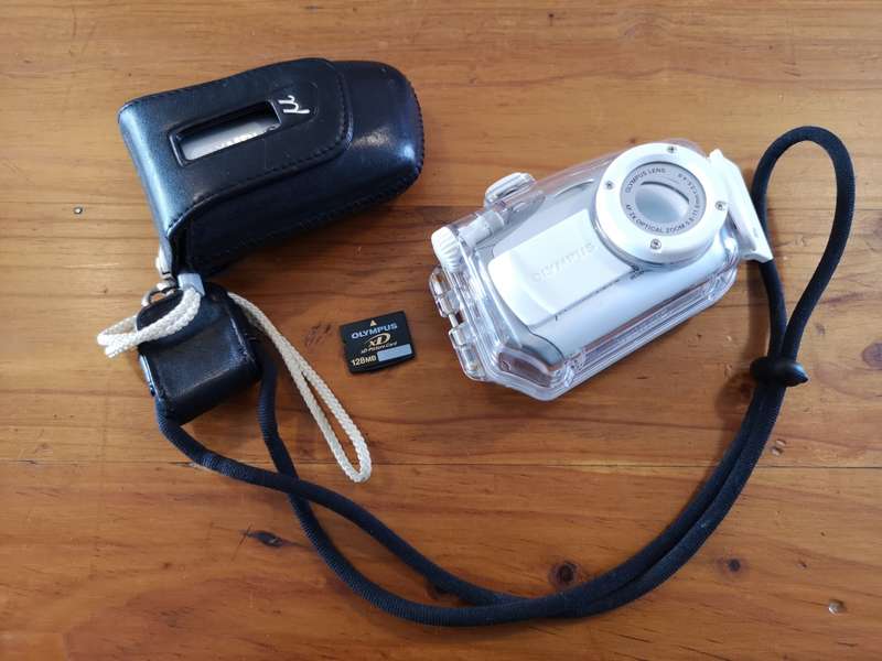 Two Olympus mju-mini digital compact cameras