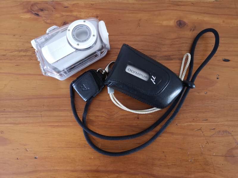 Two Olympus mju-mini digital compact cameras