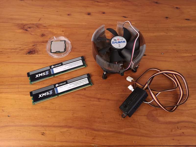 Intel i5 2320 processor, 8gb ram and heatsink