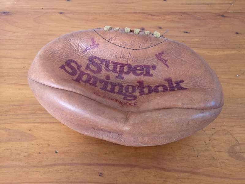 Vintage Super Springbok genuine leather rugby ball