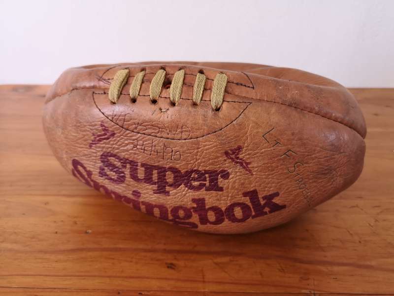 Vintage Super Springbok genuine leather rugby ball