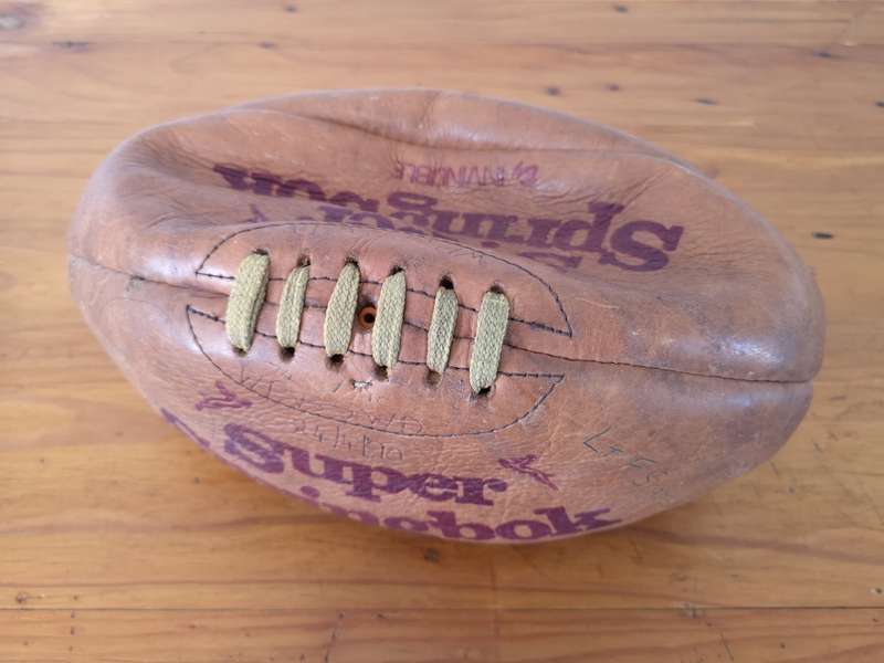 Vintage Super Springbok genuine leather rugby ball