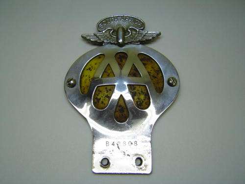 AA car badge older type with removable backplate