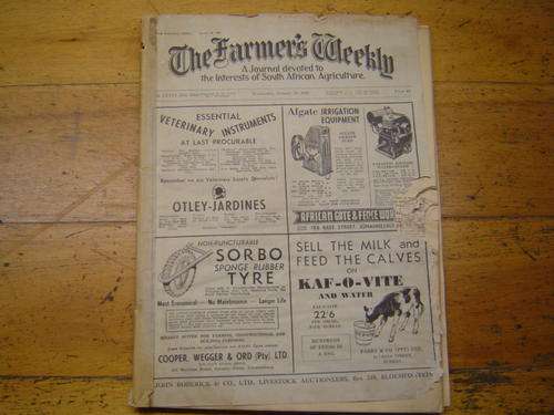 Farmers Weekly Agriculture like Landbou weekblad 1949 lister tractor