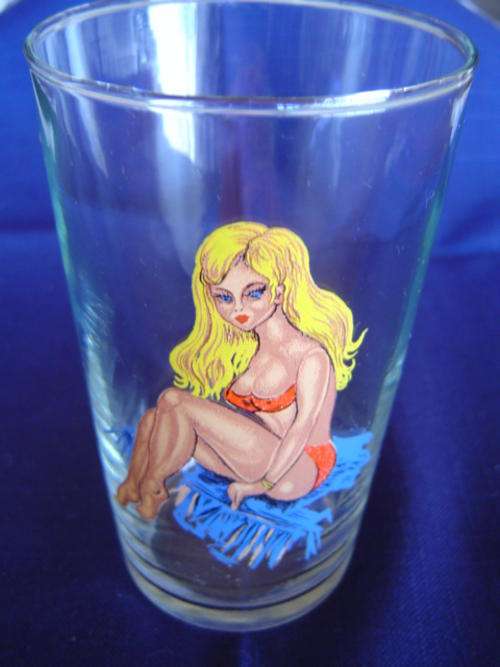 1950 's Erotica Glass Naked Lady